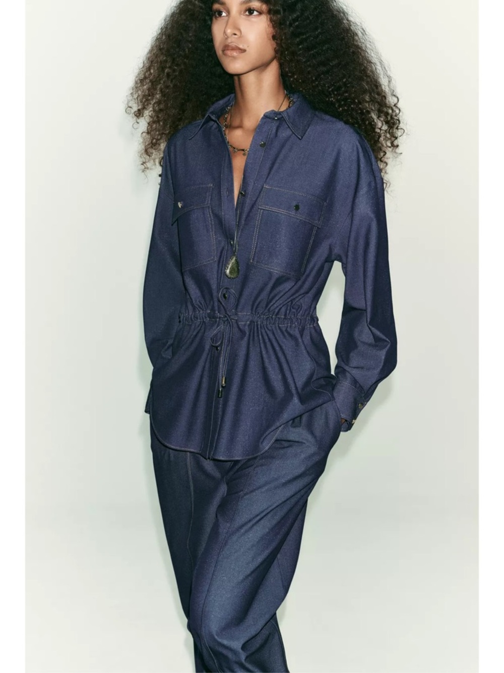Zara NWT chambray set - Picture 4 of 16